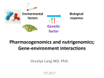 Pharmacogenomics and nutrigenomics