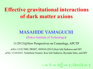Effective gravitational interactions of dark matter axions