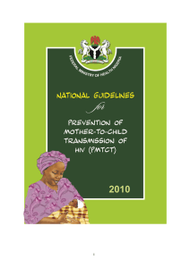 Federal Ministry of Health Nigeria National Guidelines