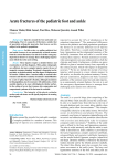 Acute fractures of the pediatric foot and ankle