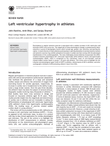 Left ventricular hypertrophy in athletes