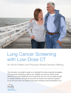 Lung Cancer Screening with Low-Dose CT