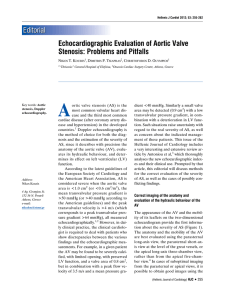 Echocardiographic Evaluation of Aortic Valve Stenosis