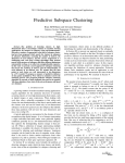 Predictive Subspace Clustering - ETH