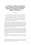 Climate Change, Emissions Trading and Indigenous Peoples