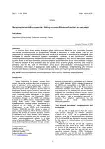 Norepinephrine and octopamine - Invertebrate Survival Journal