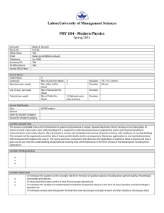 Course Outline Template Word Document - Physics for All