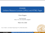 EDA095 Uniform Resource Locators (URLs) and HTML Pages