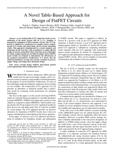 A Novel Table-Based Approach for Design of FinFET Circuits