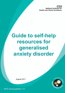 Guide to self-help resources for generalised anxiety disorder