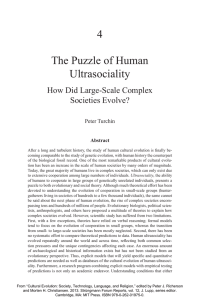 The puzzle of ultrasociality