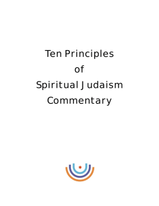 Ten Principles of Spiritual Judaism Commentary