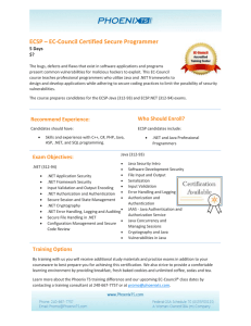 ECSP – EC-Council Certified Secure Programmer