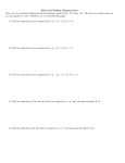 Applied Practice Problems for Finding Tangent Lines