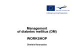 The management of diabetes mellitus (DM)