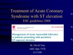 ESC guidelines about Acute Coronary Syndrom