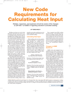 New Code Requirements for Calculating Heat Input