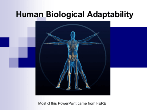 Human Biological Adaptability