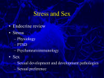 Lecture 6 Sex and Stress