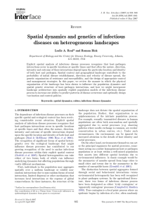 Spatial dynamics and genetics of infectious diseases on
