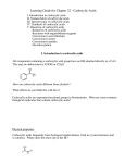 Learning Guide for Chapter 22 - Carboxylic Acids