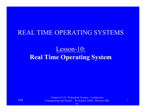 REAL TIME OPERATING SYSTEMS Lesson-10