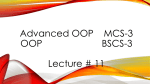 Adv. OOP Lecture 11-DB Step1,2