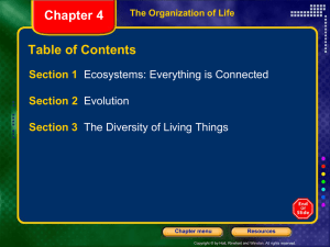 Chapter 4 Section 3 The Diversity of Living Things