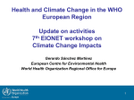 Health and Climate Change in the WHO European Region Update on