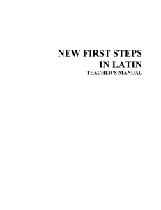 new first steps in latin teacher`s manual