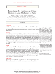 Dronedarone for Maintenance of Sinus Rhythm in Atrial Fibrillation
