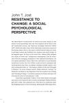 Resistance to change: A social psychological