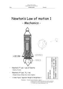 Newton`s Law of motion 1