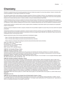 Chemistry - Northeastern Illinois University