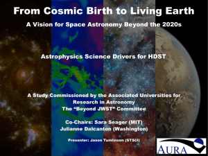 From Cosmic Birth to Living Earth - Association of Universities for