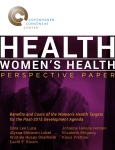 Benefits and Costs of the Women`s Health Targets for the Post