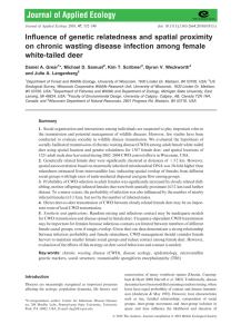 Influence of genetic relatedness and spatial proximity on chronic