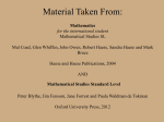 Material Taken From: Mathematics for the international student