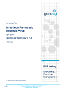 Infectious Pancreatic Necrosis Virus genesig Standard Kit