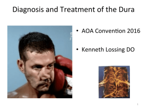 Treatment of the Dura for Concussion