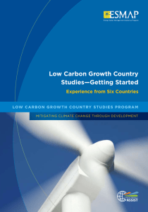 Low Carbon Growth Country Studies—Getting Started
