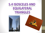 5.4 Notes Isosceles and Equilateral Triangles