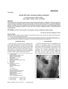 Acute left main coronary artery occlusion