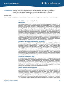 Blood volume–based von Willebrand factor to