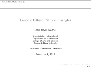 Periodic Billiard Paths in Triangles