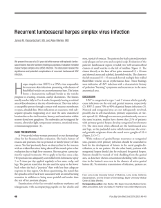 Recurrent lumbosacral herpes simplex virus