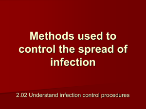 Methods used to control the spread of infection