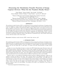 Measuring the Modulation Transfer Function of