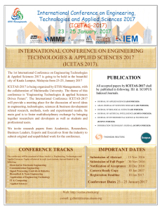 INTERNATIONAL CONFERENCE ON ENGINEERING