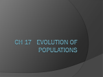 CH 17 evolution of populations